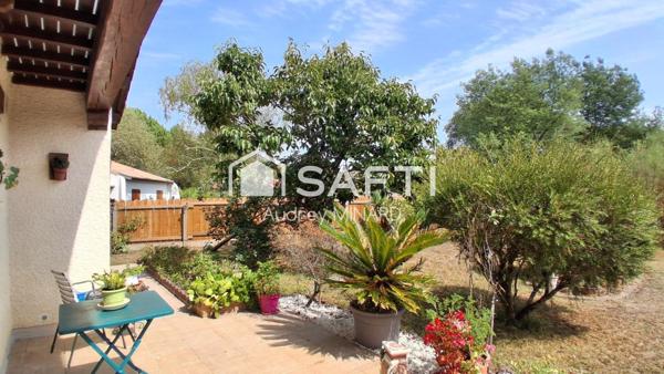 Maison landaise avec 4 chambres, bureau, jardin et garage