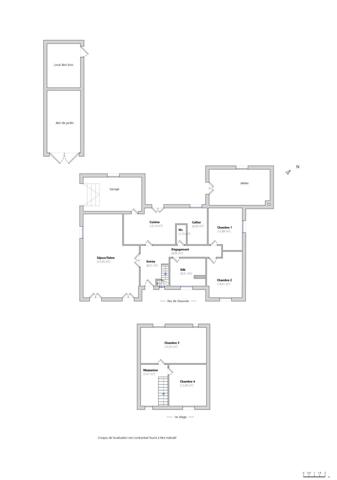 Maison landaise avec 4 chambres, bureau, jardin et garage