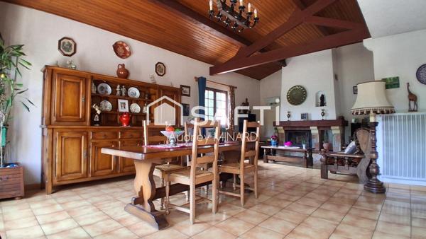 Maison landaise avec 4 chambres, bureau, jardin et garage