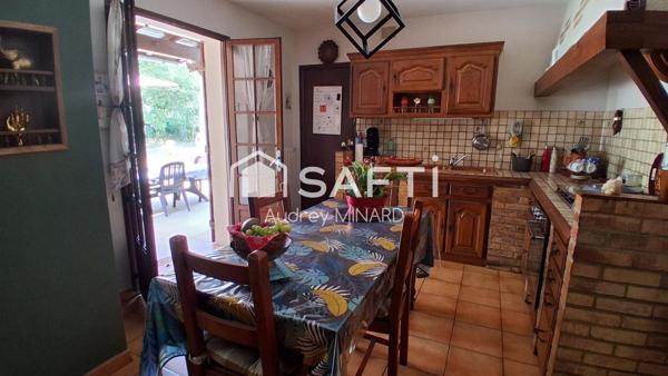 Maison landaise avec 4 chambres, bureau, jardin et garage