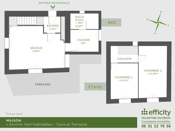 Maison 6 pièces - 164 m² Exclusivité efficity