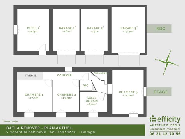 Maison 6 pièces - 164 m² Exclusivité efficity