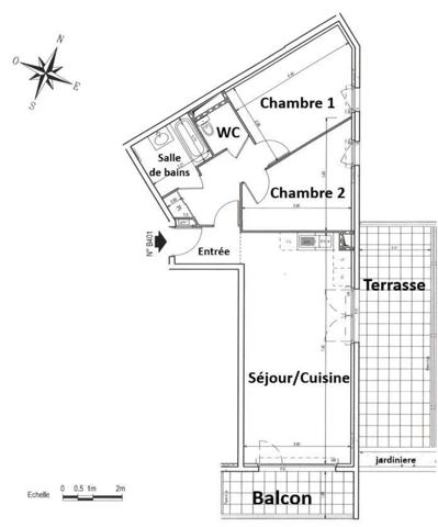 06000 NICE – APPARTEMENT 3 PIÈCES AVEC DOUBLE TERRASSE ET PARKING – QUARTIER MADELEINE