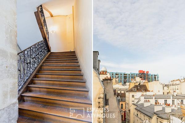 Appartement avec terrasse à réinventer au coeur du marais historique