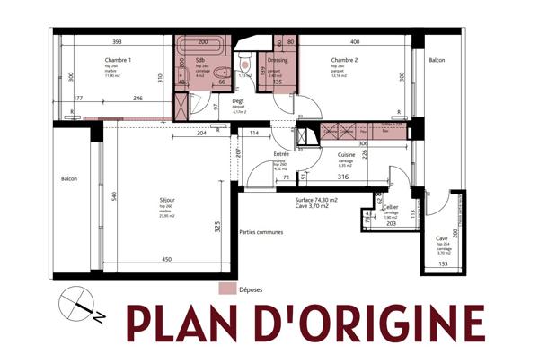 Appartement
         3 pièces
        - 72 m² Bien prestige 429 000 € *