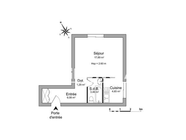 Location Studio 33.37 m² - 30 AVENUE DE BOURGES Gien 45500