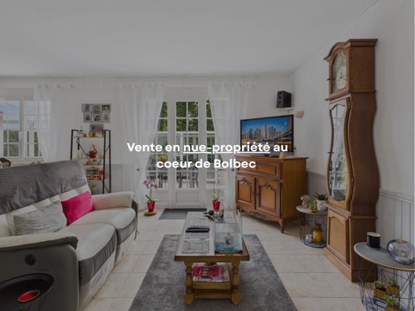 Maison de plain pied à vendre en nue-propriété 5 pièces BOLBEC (76)