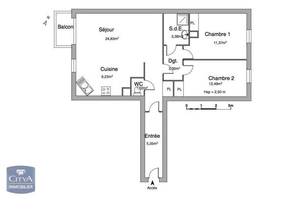 Appartement à vendre 3 pièces 70.67m²