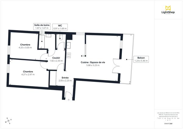 Appartement de 3 pièces, 69 m² - Balcon, parking - Rue Frida Kahlo, Bobigny