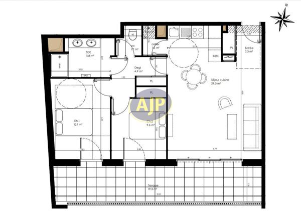 Vente appartement Pessac : 415 000 € - AJP ACTEA Talence