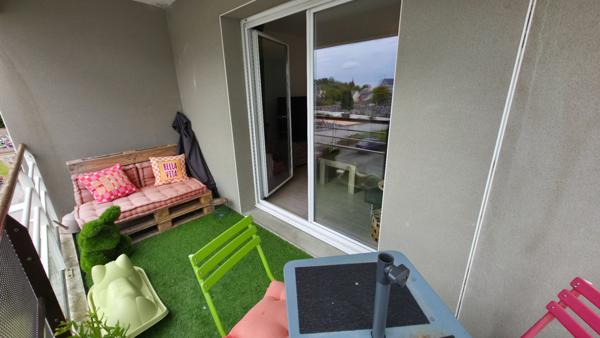 Appartement Montoir De Bretagne Type 3 de 61.08m², deux chambres, balcon, garage et stationnement