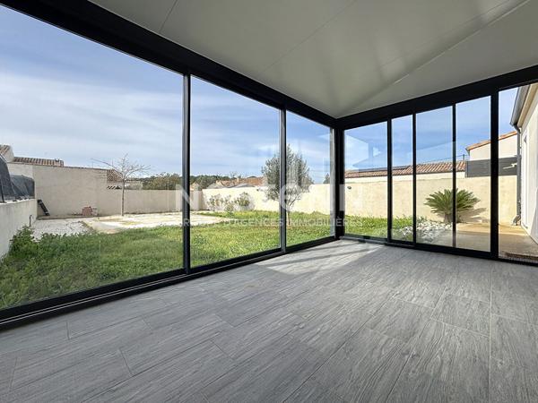 Maison plein pied Lezignan Corbieres 4 pièce(s) 80 m2 avec veranda et garage