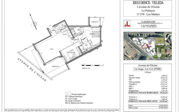 Appartement à vendre    3 pièces •  Les Mathes