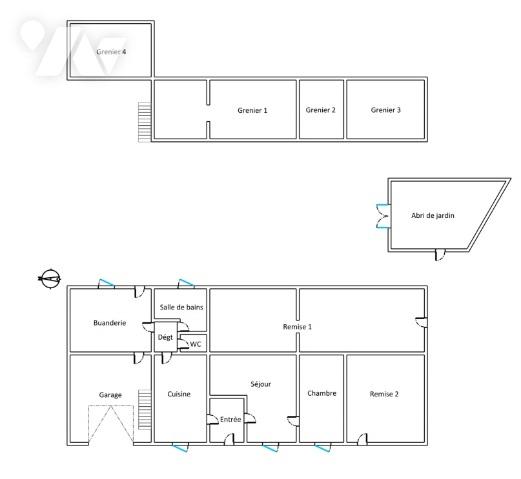 PACE (Orne) - longère à usage d'habitation 84 m² (travaux à prévoir), proche d' ALENCON grand jardin