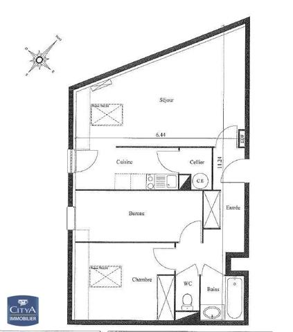 Appartement à vendre 3 pièces 58m²