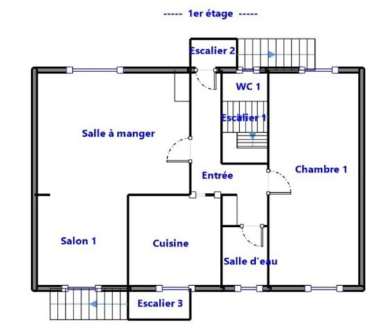 Maison familiale avec beau jardin plein sud – 4 chambres, garage – Travaux à prévoir
