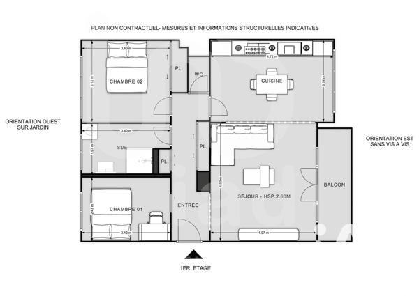 Appartement à vendre 3 pièces 72 m² Bougival