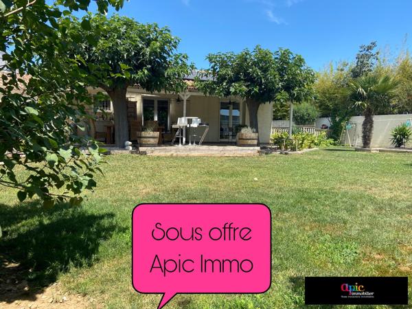 Villa plain pied 130 m² / 796 de jardin arboré avec piscine
