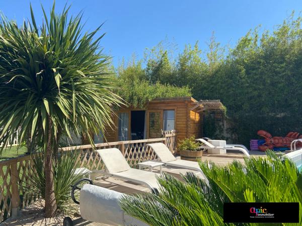 Villa plain pied 130 m² / 796 de jardin arboré avec piscine