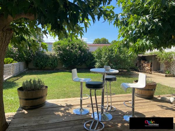 Villa plain pied 130 m² / 796 de jardin arboré avec piscine