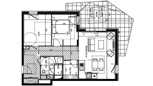 Appartement à vendre 3 pièces 67 m² Ville-la-Grand