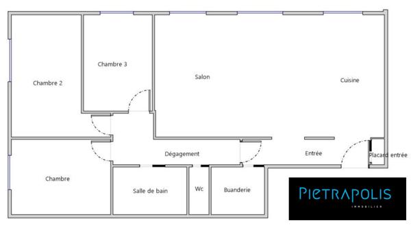 DÉCINES – T4 DE 94 M² – 3 CHAMBRES – BALCON – GARAGE EN SUS