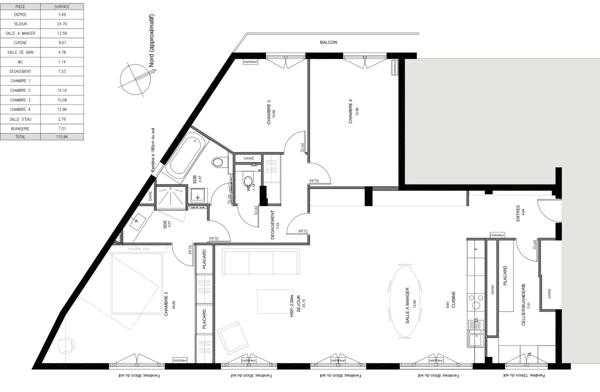 BOULOGNE - Porte de St Cloud - 116 m² rénové - DERNIER ETAGE - Exposition SUD-EST