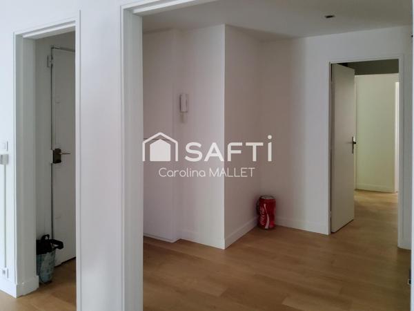Belle Résidence des années 80, appartement T4 rénové avec balcon, cave et parking.