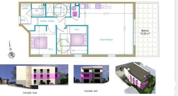 Appartement à vendre 3 pièces 70 m² Saint-Aygulf