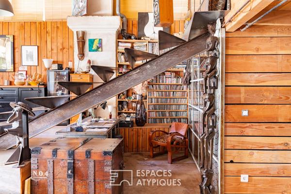 Maison d’architecte avec galerie d’art et loft premium en bord de Canal