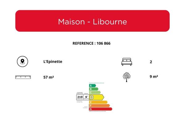 Maison à vendre 3 pièces de 57 m²