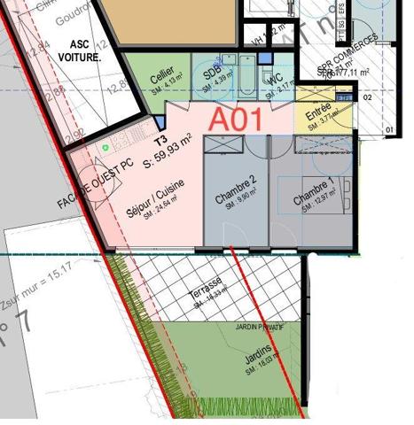 Appartement à vendre 3 pièces 60 m² Cogolin