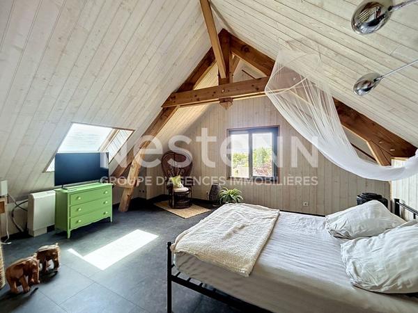 Maison atypique avec vue exceptionnelle sur les hauteurs d 'Allassac -3 chambres - sous-sol - garage - piscine -