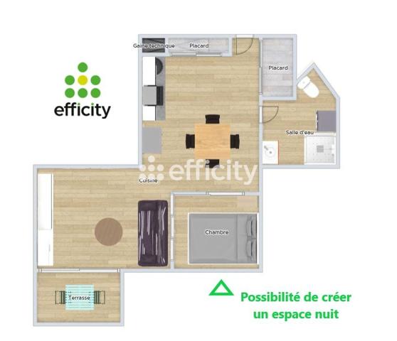 Appartement
         1 pièce
        - 32 m² Exclusivité 87 000 € *
