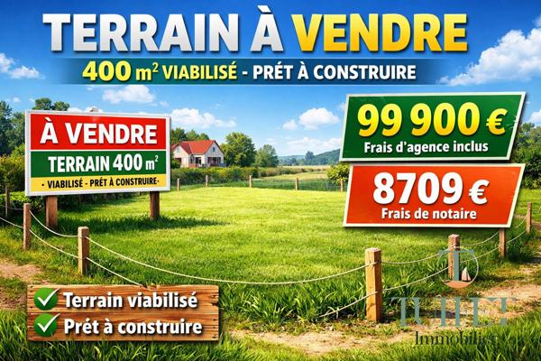 Terrain viabilisé de 400 m2- ARVERT- Accompagnement sur mesure