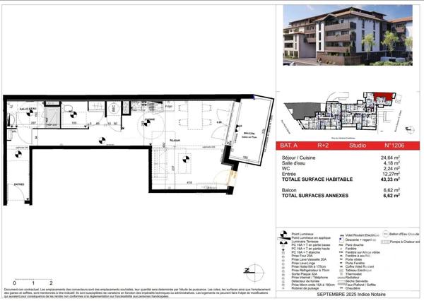 Appartement T2 à vendre  2 pièces - 43,33 m 2   LA TESTE DE BUCH  - 33