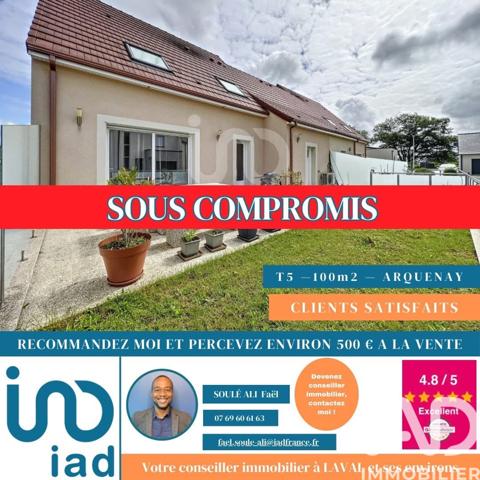 Maison à vendre 5 pièces 96 m² Arquenay