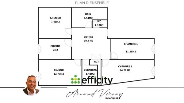 Appartement 4 pièces - 84 m²