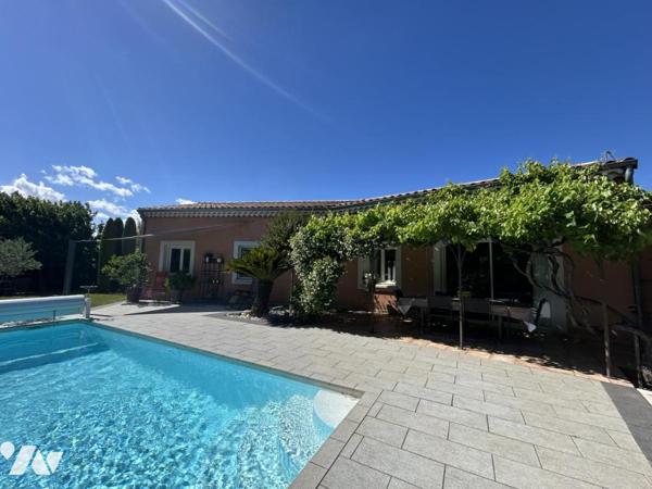 Montélimar, maison de pp, 114m2 hab, parcelle 837m2 avec piscine.