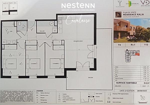 TOUT A PIED - Appartement Cavalaire-sur-Mer 4 pièce(s) 87 m2 premier et dernier étage