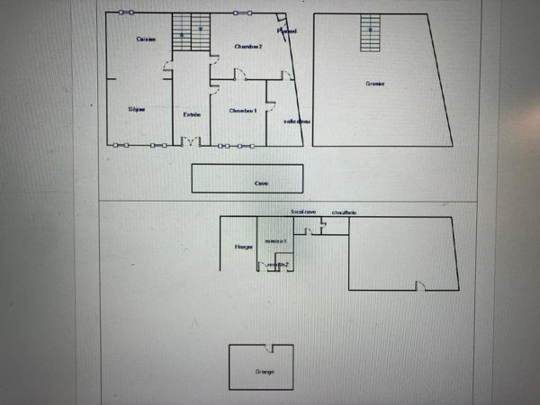Maison ancienne en pans de bois 104m² plain-pied avec grenier aménageable et dépendances
