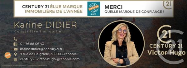 Appartement à vendre  4 pièces - 82,26 m 2   GRENOBLE  - 38