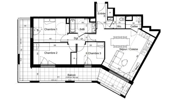 Appartement à vendre 4 pièces 77 m² Saint-Malo