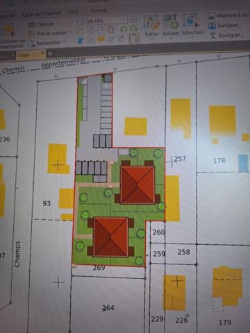 Possibilité collectif ou 4 maisons