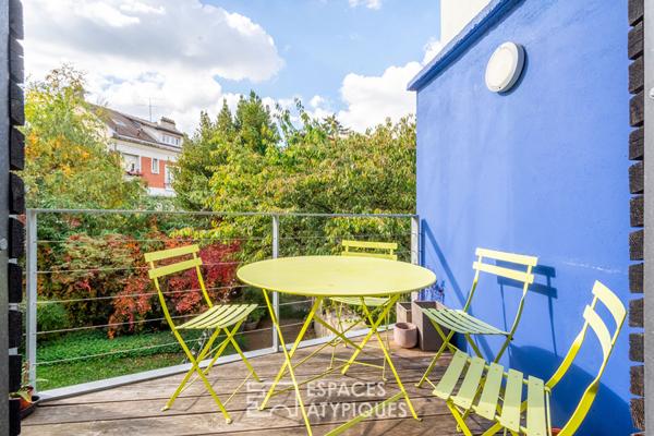 Maison d’architecte esprit loft avec terrasse et jardin à Vitry