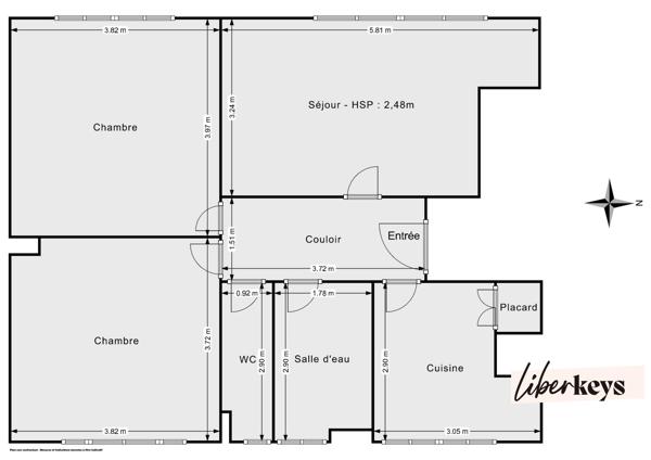 Charmant appartement lumineux de 50 m² – 3 pièces