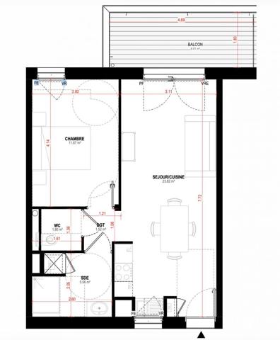 Appartement à vendre 2 pièces 43 m² Saint-Nazaire
