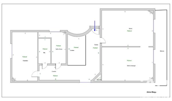 Appartement à vendre 3 pièces 47,19 m² Paris 15