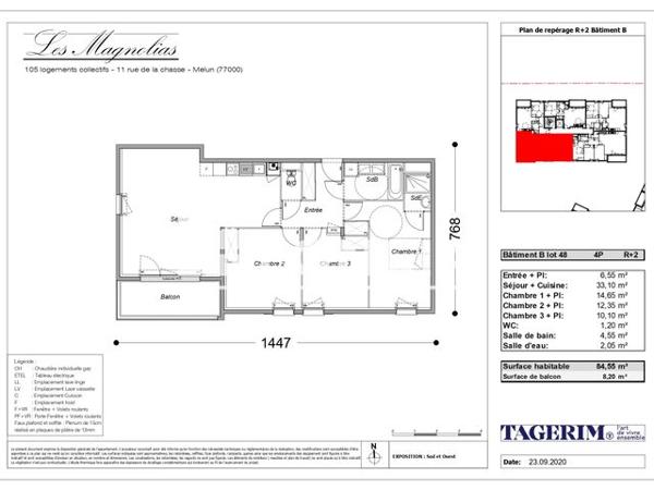 Location Appartement 4 pièces 84.55 m² - 11 RUE DE LA CHASSE Melun 77000