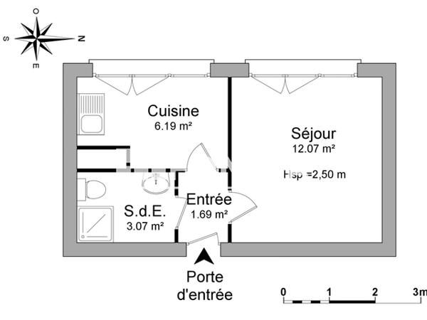 Location Studio 23.02 m² - Thionville 57100
